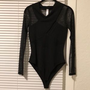 Black Mesh Bodysuit
